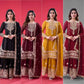 Embroidered Faux Georgette Palazzo Suit Set