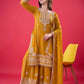 Embroidered Faux Georgette Palazzo Suit Set