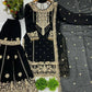 Embroidered Faux Georgette Palazzo Suit Set