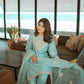 Embroidered Chinnon Silk Suit Set with Tissue Silk Dupatta