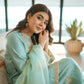 Embroidered Chinnon Silk Suit Set with Tissue Silk Dupatta