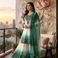 Dual-Tone Ombre Palazzo Suit Set