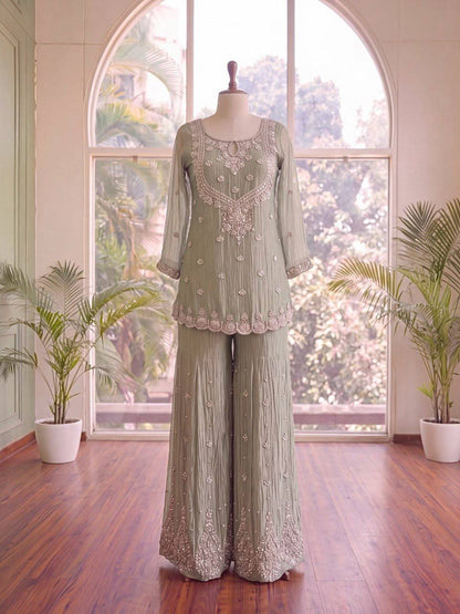 Cutwork Sequin Sharara Set