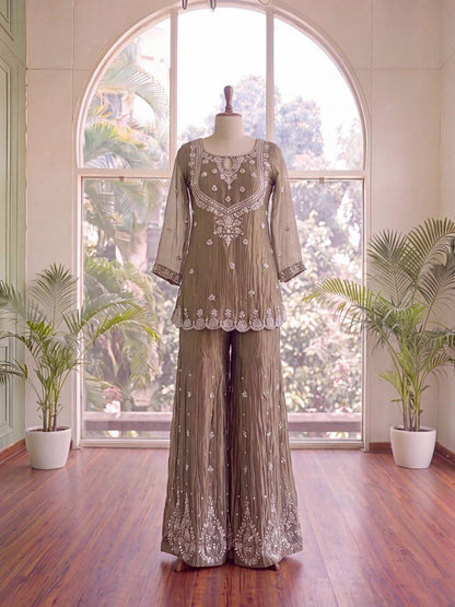 Cutwork Sequin Sharara Set
