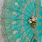 Teal Peacock Embroidered Butterfly Net Lehenga Set for Weddings and Grand Festive Occasions