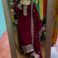 Embroidered Chinnon Silk Suit Set with Dupatta