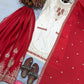 Ivory Contrast Mirror Sharara Set