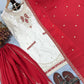 Ivory Contrast Mirror Sharara Set