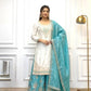 Ivory Contrast Mirror Sharara Set