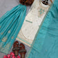 Ivory Contrast Mirror Sharara Set