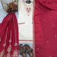 Ivory Contrast Mirror Sharara Set