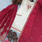 Ivory Contrast Mirror Sharara Set