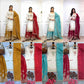 Ivory Contrast Mirror Sharara Set