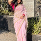 Handworked Gota Patti Georgette Saree with Sequence Lace Border
