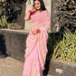 Handworked Gota Patti Georgette Saree with Sequence Lace Border