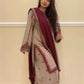 Embroidered Faux Georgette Suit Set with Dupatta