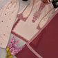 Embroidered Faux Georgette Suit Set with Dupatta