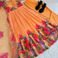 Floral Digital Print Georgette Anarkali Gown Set with Dupatta