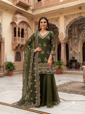Diamond Trellis Cutwork Suit Set
