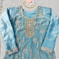 Sky Blue Beaded Sharara Set