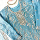 Sky Blue Beaded Sharara Set