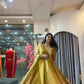 Olive Ombre Georgette Anarkali with Dupatta