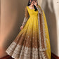 Olive Ombre Georgette Anarkali with Dupatta