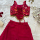 Designer Organza Crop Top with Georgette Plazo Set