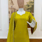 Mehendi Green Bead Embroidered Kurti