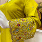 Mehendi Green Bead Embroidered Kurti