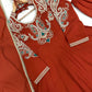 Rust Cutdana Embroidered Gown