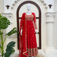 Red Sequin Thread Anarkali Set