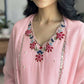 Blush Mirror Embroidered Kurta Set