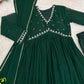 Mauve Fox Georgette Anarkali Gown Set with Dupatta