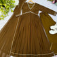 Mauve Fox Georgette Anarkali Gown Set with Dupatta