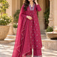 Magenta Floral Booti Palazzo Suit