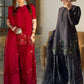 Embroidered Pure Crepe Silk Farshi Suit Set with Dupatta