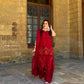 Embroidered Pure Crepe Silk Farshi Suit Set with Dupatta