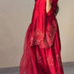 Embroidered Pure Crepe Silk Farshi Suit Set with Dupatta