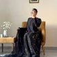 Embroidered Pure Crepe Silk Farshi Suit Set with Dupatta