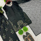 Embroidered Pure Crepe Silk Farshi Suit Set with Dupatta