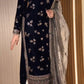 Midnight Velvet Sequin Floral Kurta
