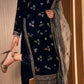 Midnight Velvet Sequin Floral Kurta