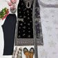 Midnight Velvet Sequin Floral Kurta