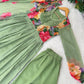 Floral Digital Print Georgette Anarkali Gown Set with Dupatta