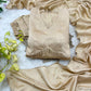 Elegant Chanderi Cotton Anarkali Gown Set with Dupatta and Bottom