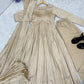 Elegant Chanderi Cotton Anarkali Gown Set with Dupatta and Bottom
