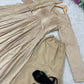 Elegant Chanderi Cotton Anarkali Gown Set with Dupatta and Bottom