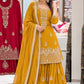 Mustard Gota Sequin Sharara Set