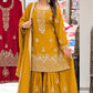 Mustard Gota Sequin Sharara Set
